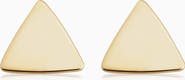 Oradina 14K Yellow Gold Triangle Studs