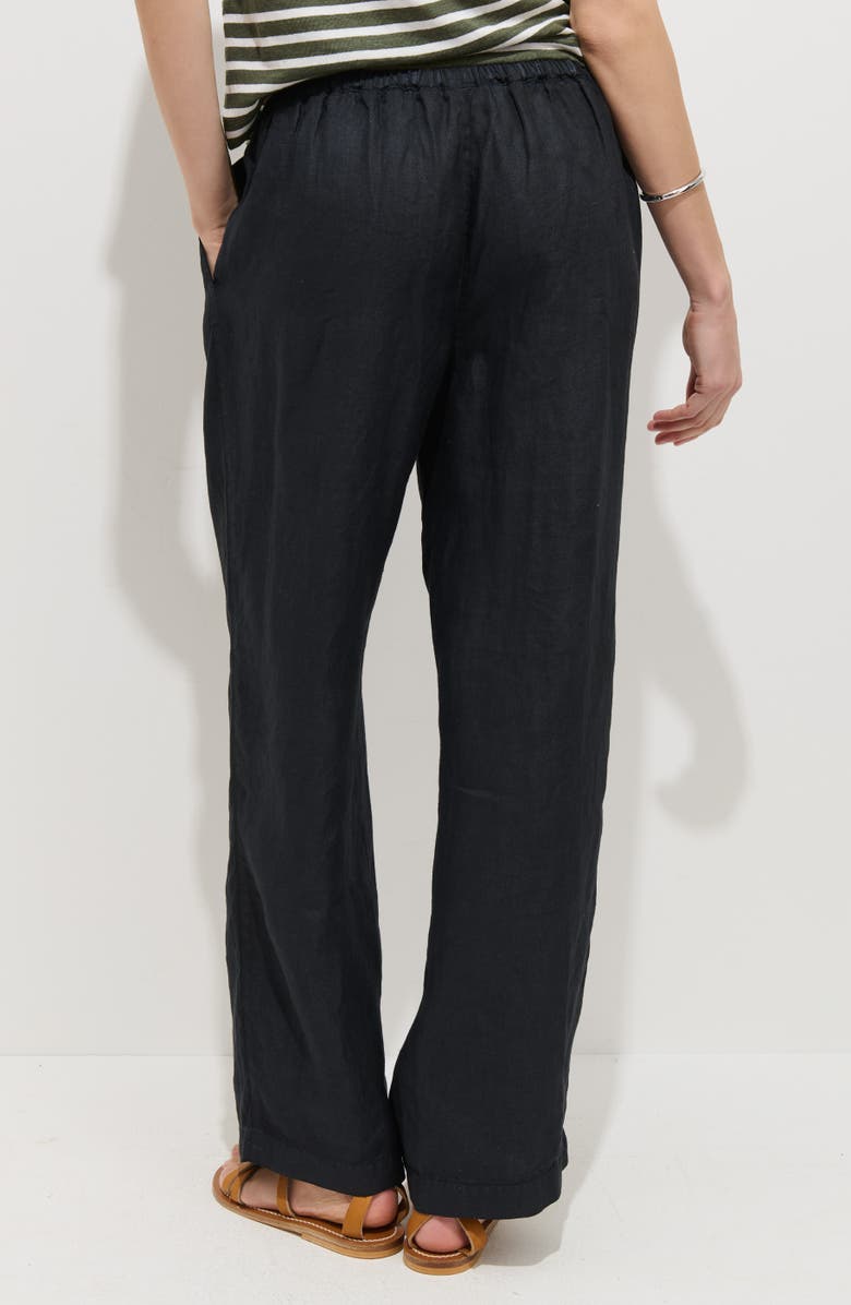 Alex Mill Hudson Linen Drawstring Pants, Alternate, color, Black