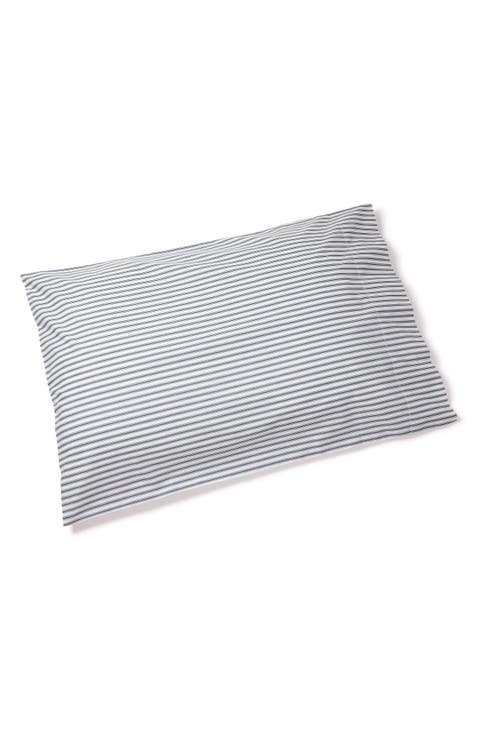 French Ticking Stripes Set of 2 Cotton Percale Pillowcases