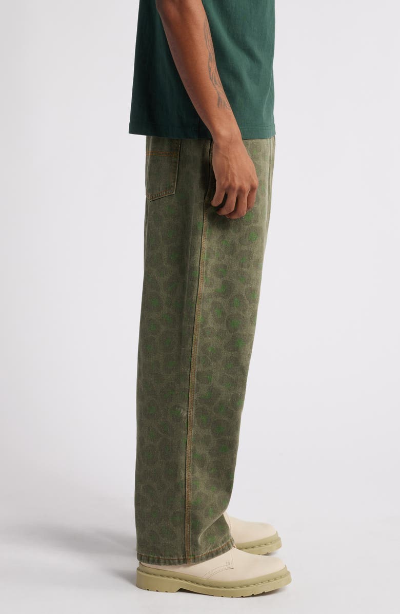 Butter Goods Leopard Print Straight Leg Pants, Alternate, color, 