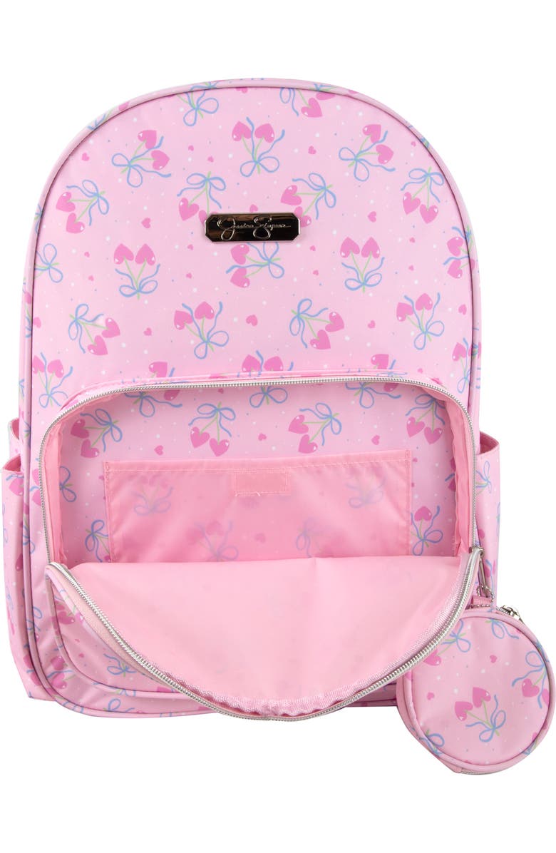 Jessica Simpson Kids' Cherry Print Nylon Backpack, Alternate, color, Pink