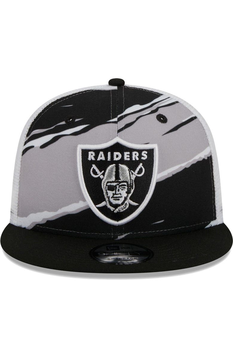 New Era Men's New Era Black Las Vegas Raiders  Tear Trucker 9FIFTY Snapback Hat, Alternate, color, Black