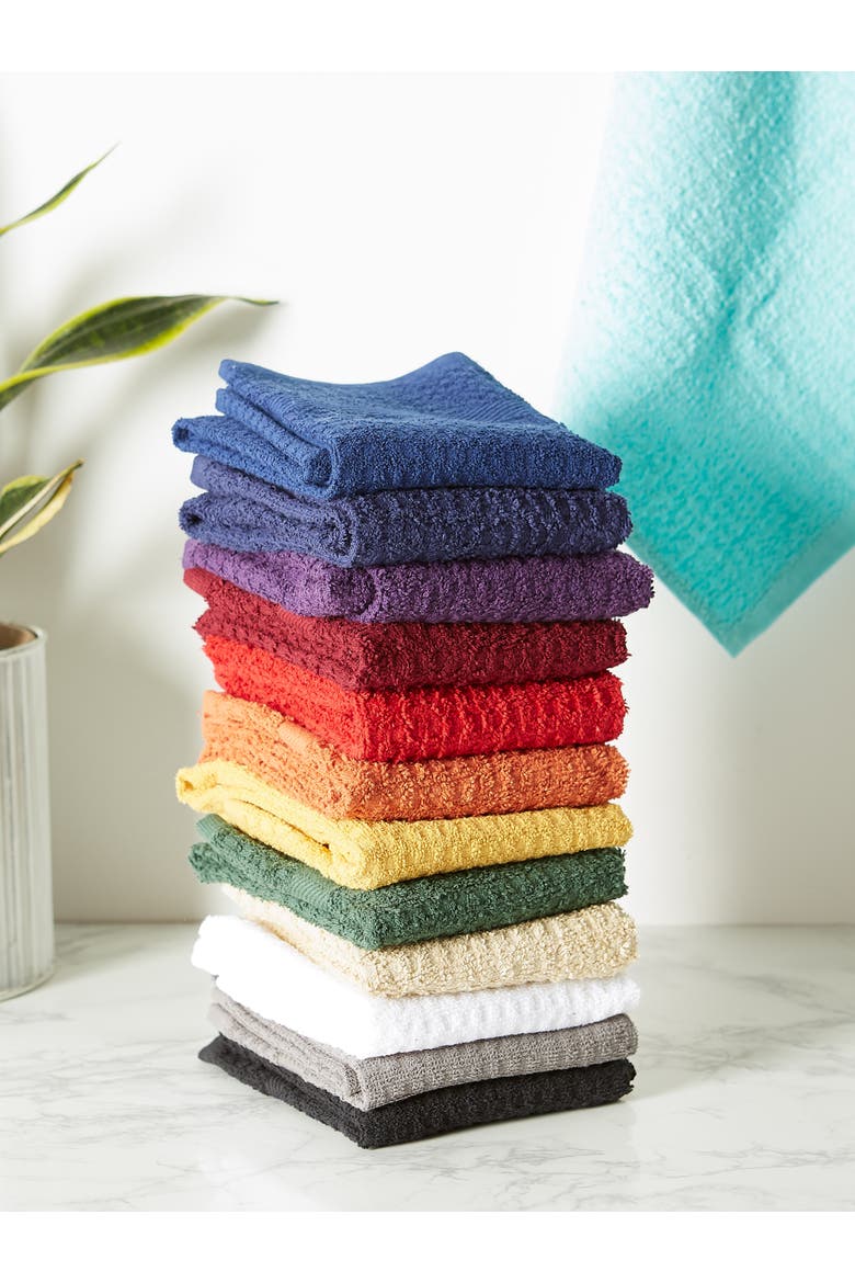 Waffle Terry Dishtowel Set/4, Alternate, color, Mustard
