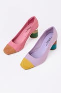 Charlotte Stone Risa Mismatch Cap Toe Pump