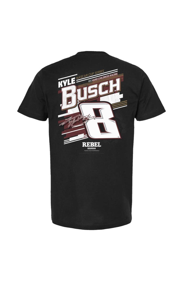 NASCAR Men's Richard Childress Racing Team Collection  Black Kyle Busch Rebel Bourbon Draft T-Shirt, Alternate, color, 