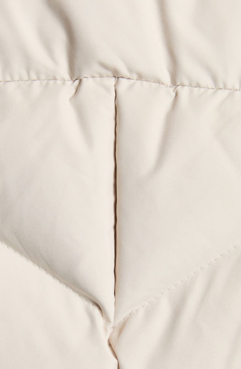 Moncler Brosse Belted Puffer Jacket, Alternate, color, White