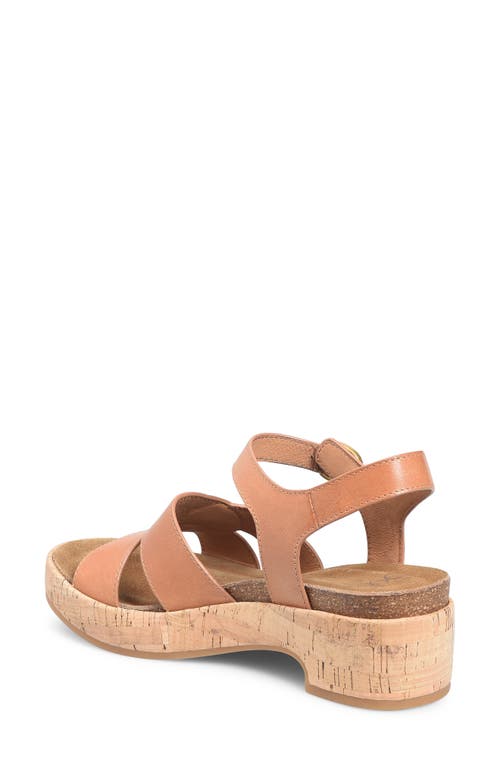 Söfft Capri Ankle Strap Platform Sandal In Luggage