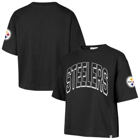 Women's '47 Black Pittsburgh Steelers Call Out Reed City T-Shirt
