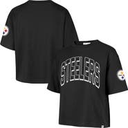 '47 Women's '47 Black Pittsburgh Steelers Call Out Reed City T-Shirt