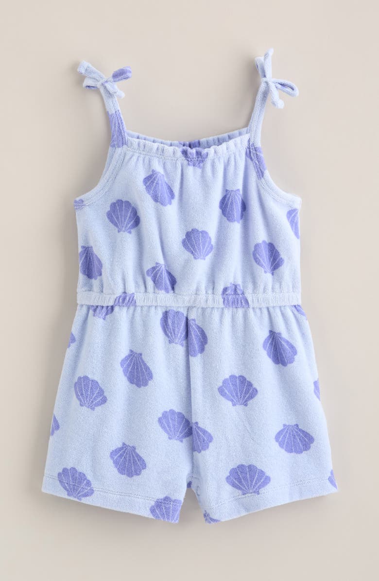 Tucker + Tate Bow Strap Cotton Terry Shorts ), Main, color, Blue Halogen Seashells