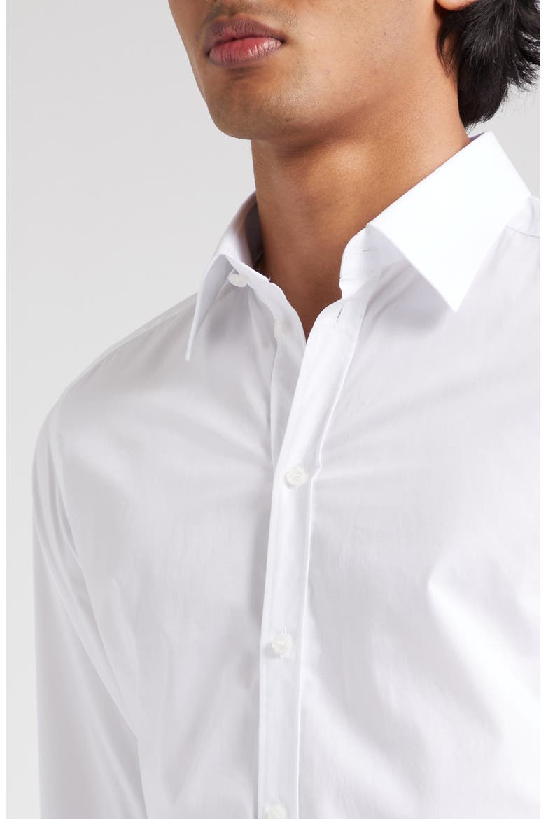 Cotton Poplin Button-Up Shirt, Alternate, color, WHITE