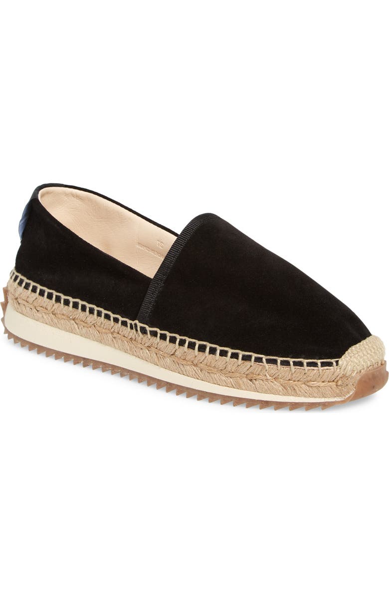 rag & bone Espadrille Slip-On Sneaker, Main, color, Black Suede