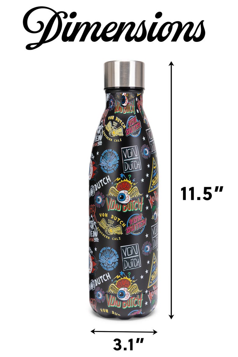 BPA Free 24oz Hydration Stainless Steel Bottle, Alternate, color, Black Jax