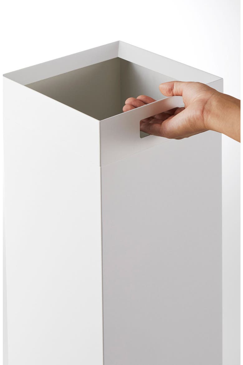 Tall Trash Can, Alternate, color, WHITE