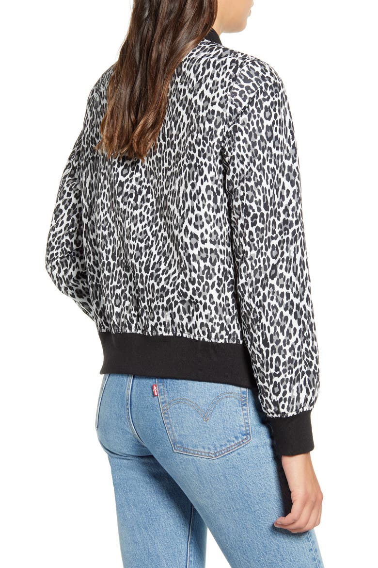 MA-1 Satin Bomber Jacket, Alternate, color, WHITE LEOPARD