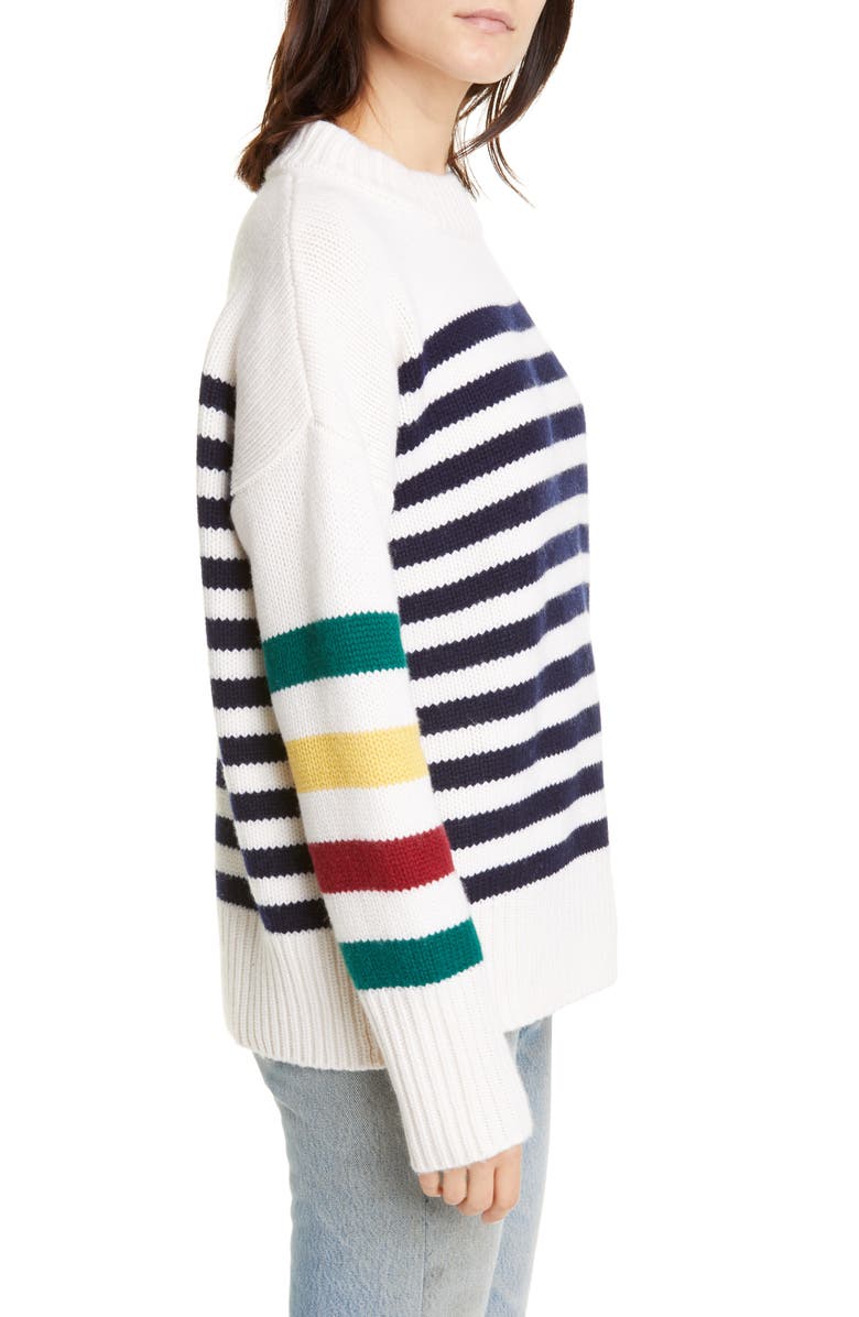 La Ligne Multi Stripe Marin Wool & Cashmere Sweater, Alternate, color,