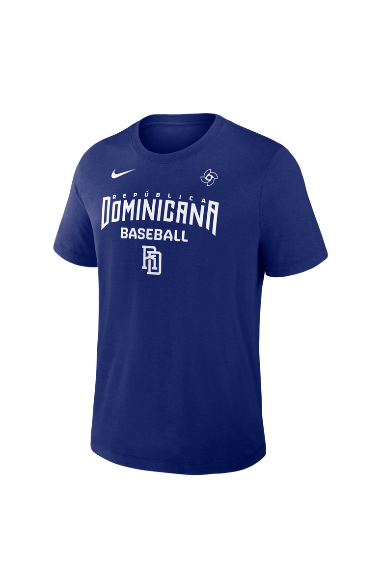 Nike Men's Nike Royal Dominican Republic Baseball 2026 World Baseball Classic Authentic Collection Early Work Dri-FIT Tri-Blend T-Shirt, Alternate, color, Royal
