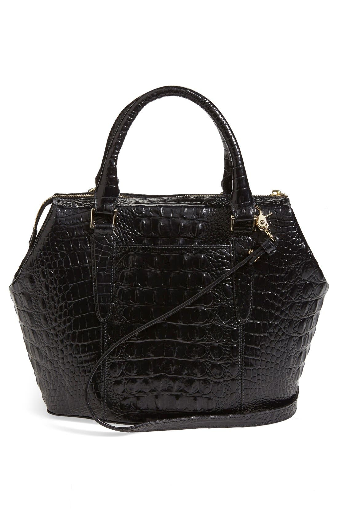 Brahmin 'West Lake' Croc Embossed Satchel, Alternate, color, 