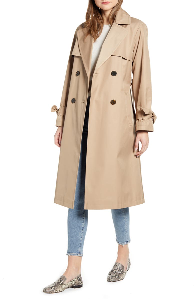 Sam Edelman Double Breasted Trench Coat, Alternate, color,