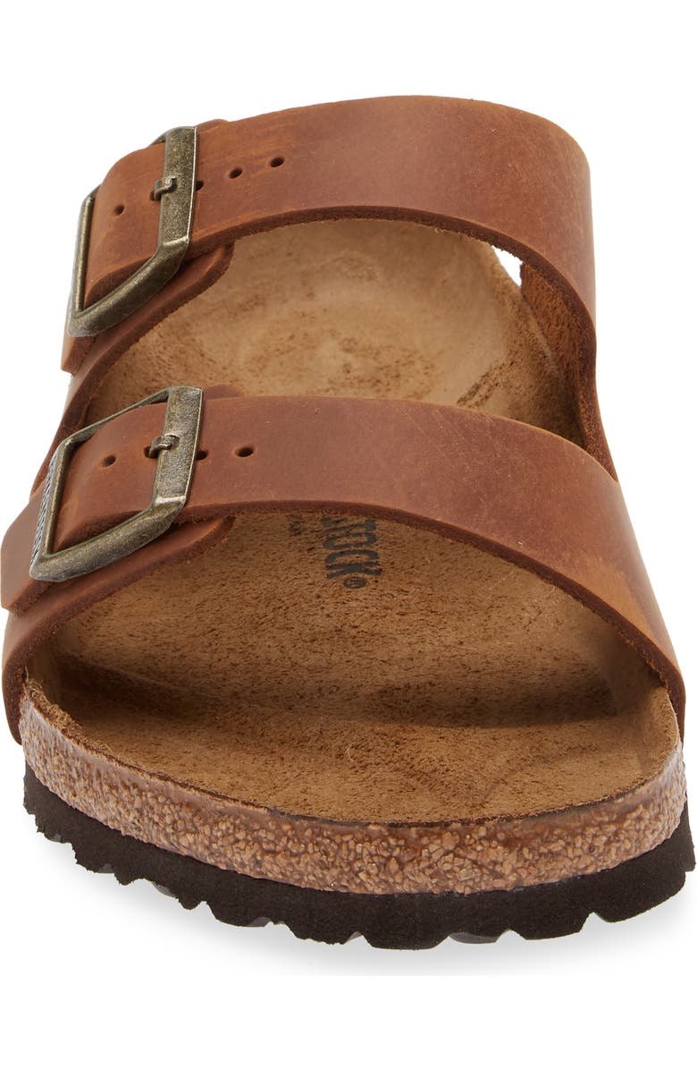 Birkenstock Arizona Sandal, Alternate, color, Cognac Oiled Leather