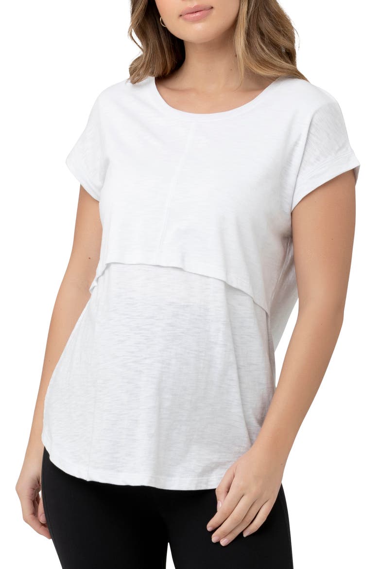 Richie Nursing Shirt, Main, color, WHITE