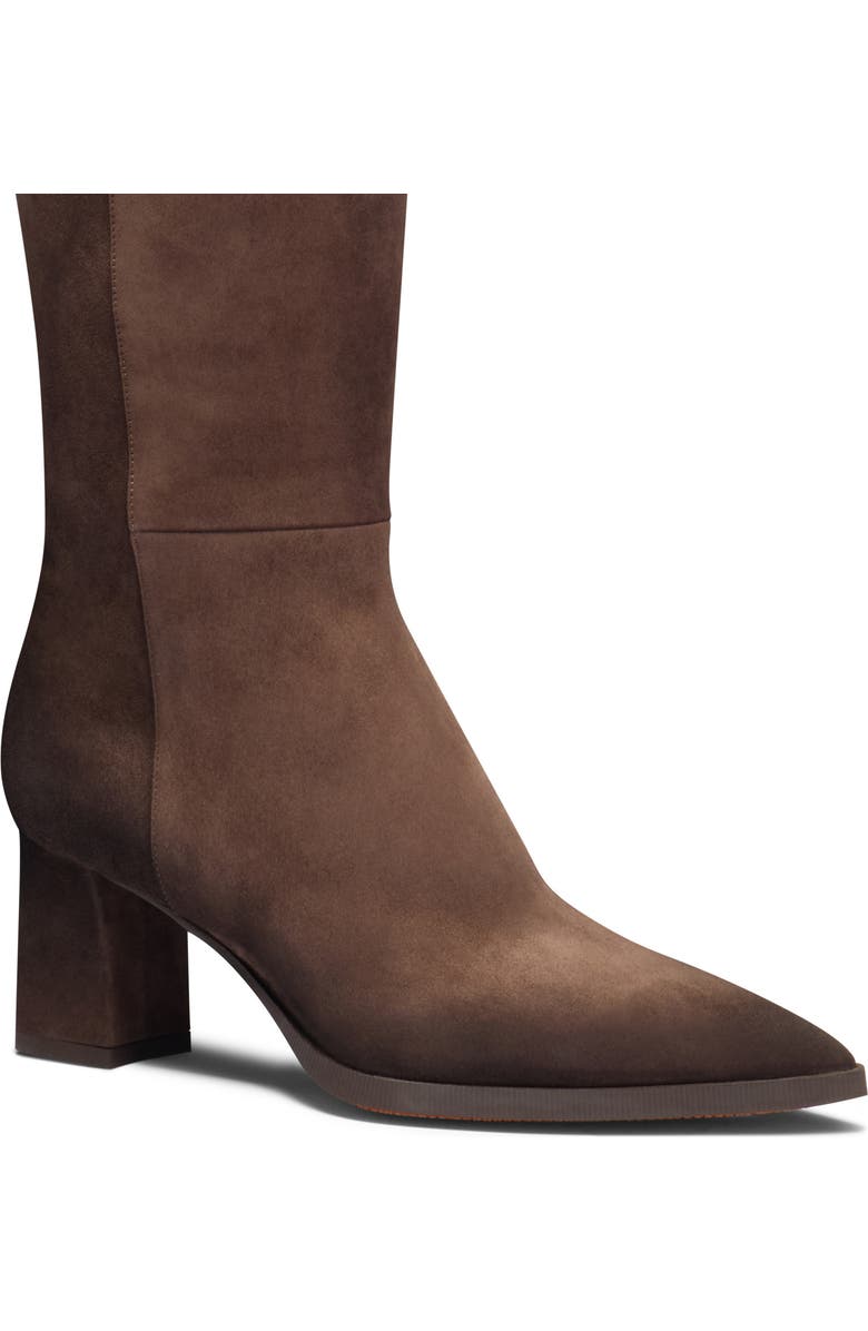 Santoni Women's Suede Mid-Heel Boot, Alternate, color,