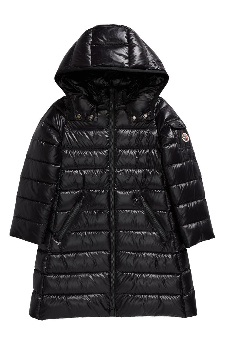 Moncler Kids' Moka Hooded Nylon Down Puffer Jacket, Main, color, 