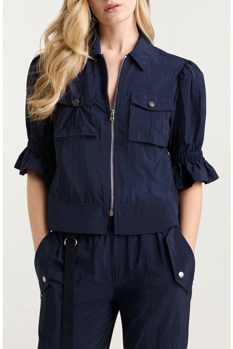 Holly Parachute Jacket, Main, color, NAVY