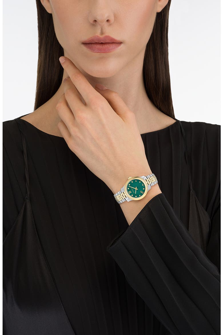 Duo Mini Bracelet Watch, 25mm, Alternate, color, TWO TONE