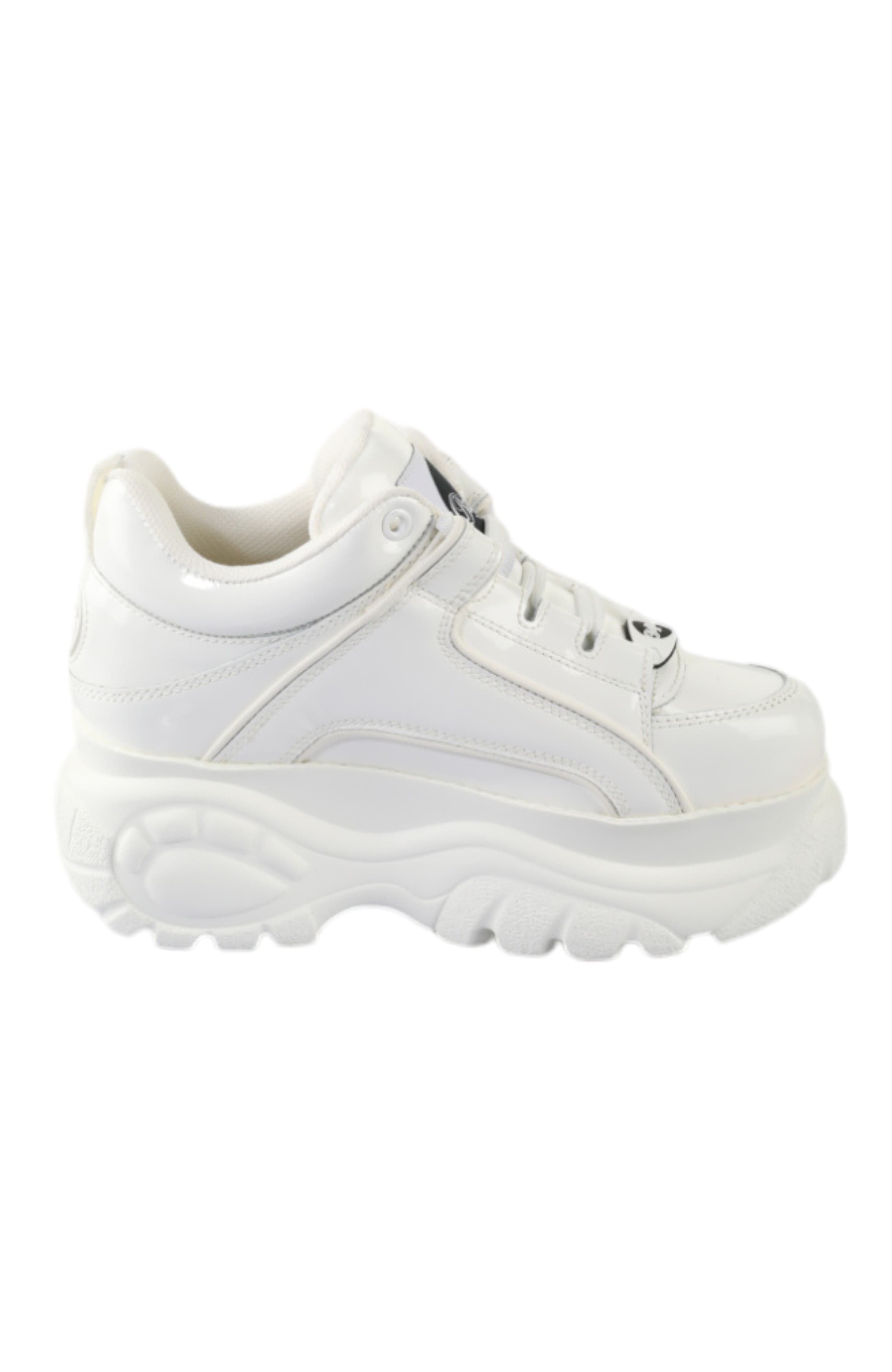 Buffalo Boots Classic Low Patent Leather Sneaker, Alternate, color, White