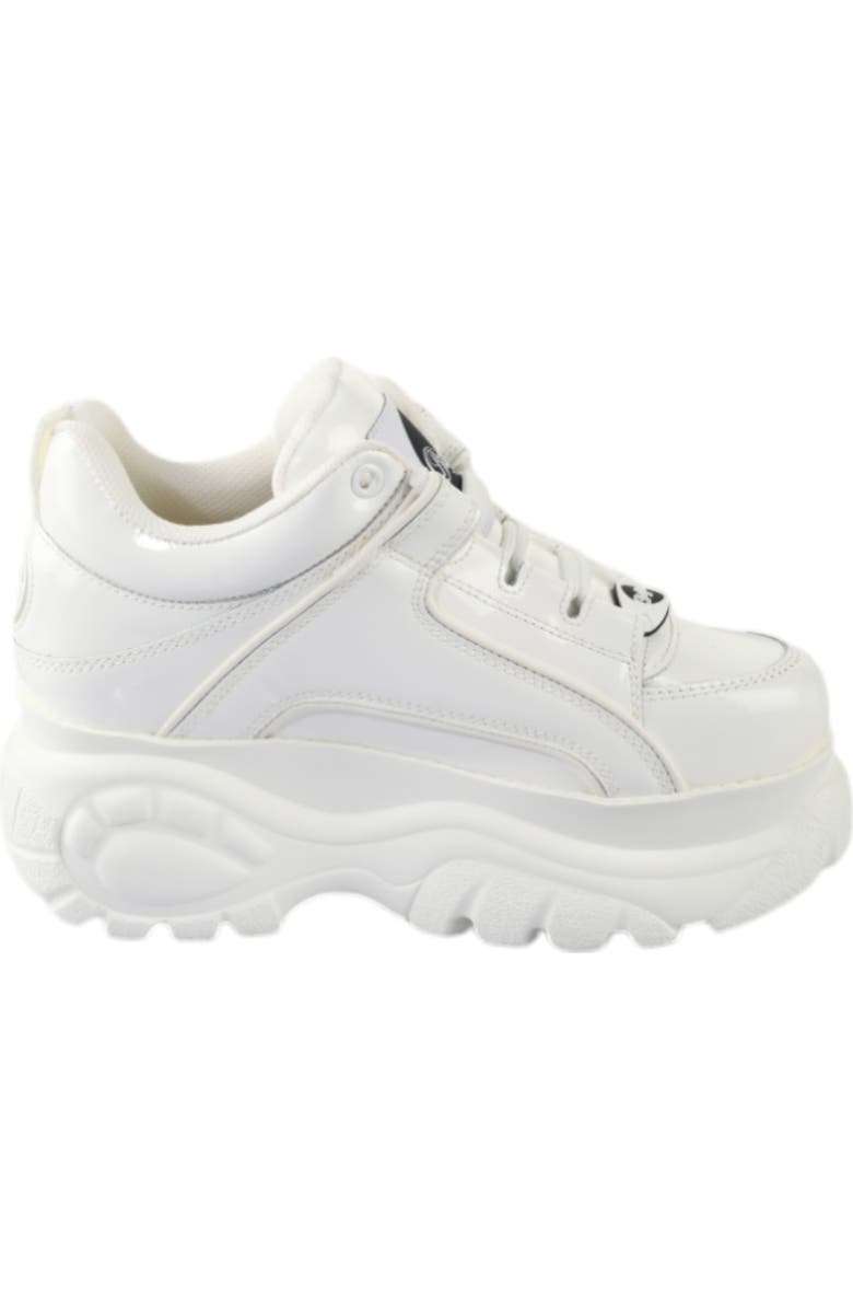 Buffalo Boots Classic Low Patent Leather Sneaker, Alternate, color, White