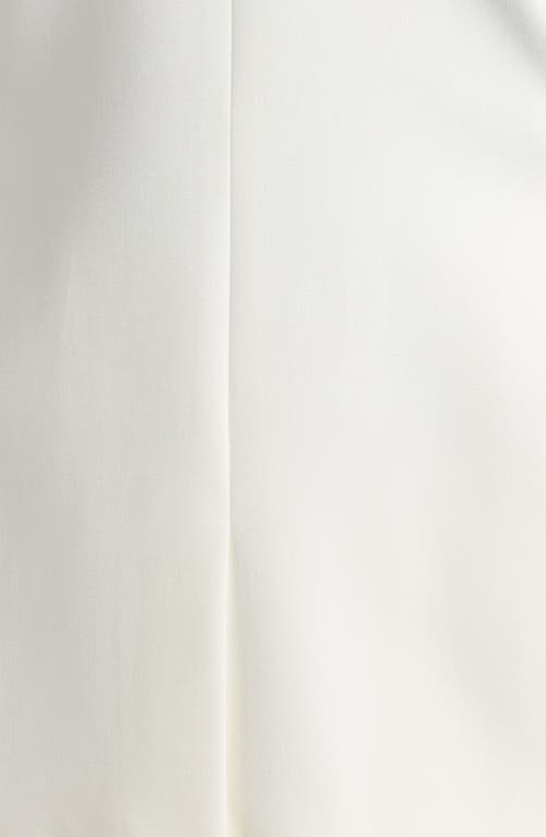 Tahari Asl Plus Size Peak Lapel Blazer Floral Tie Neck Blouse Mid Rise Pants In White