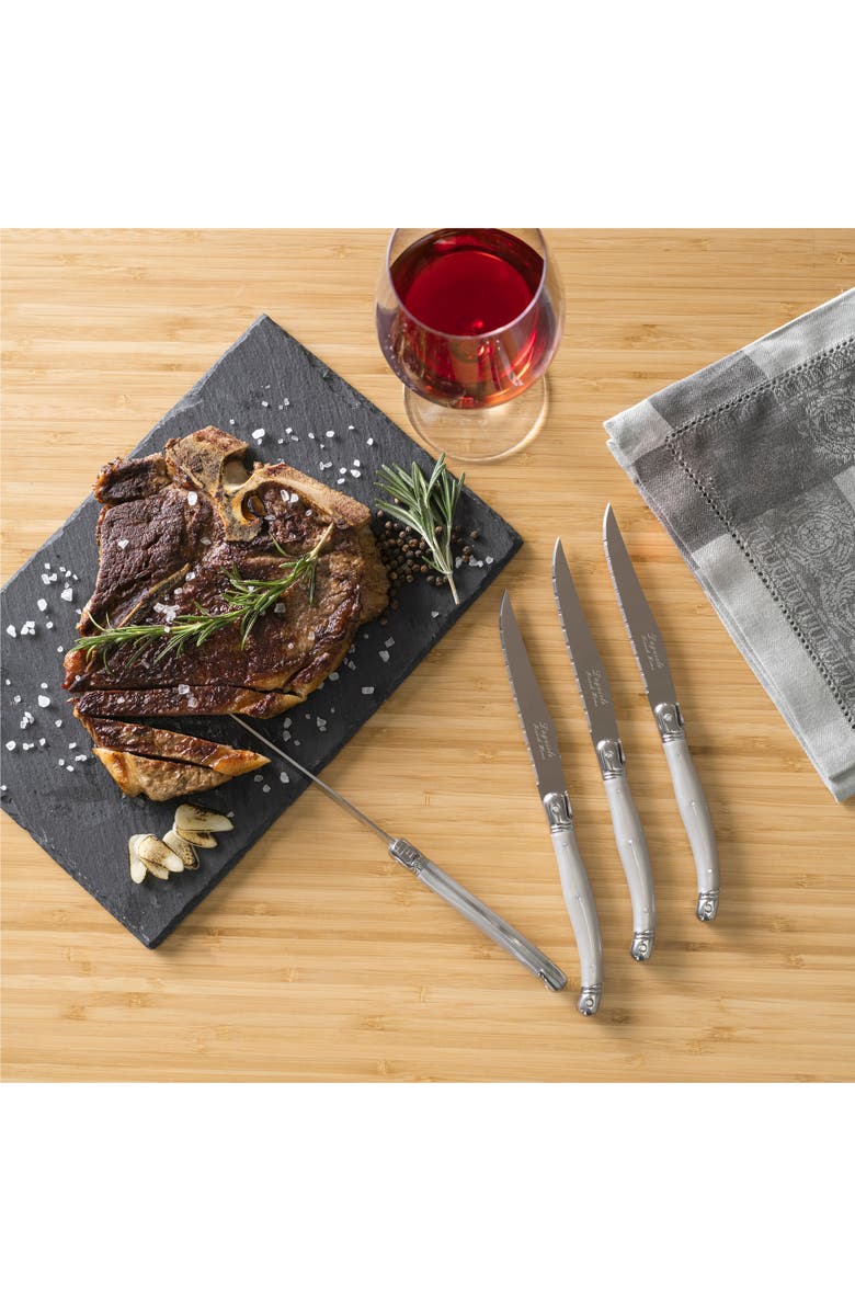 FRENCH HOME Laguiole Steak Knife - Set of 4, Alternate, color, Pewter