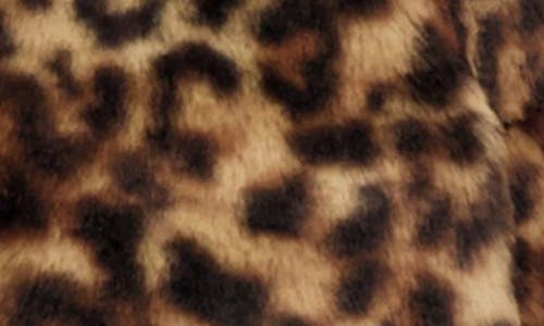 Sebby Short Faux Fur Jacket In Brown