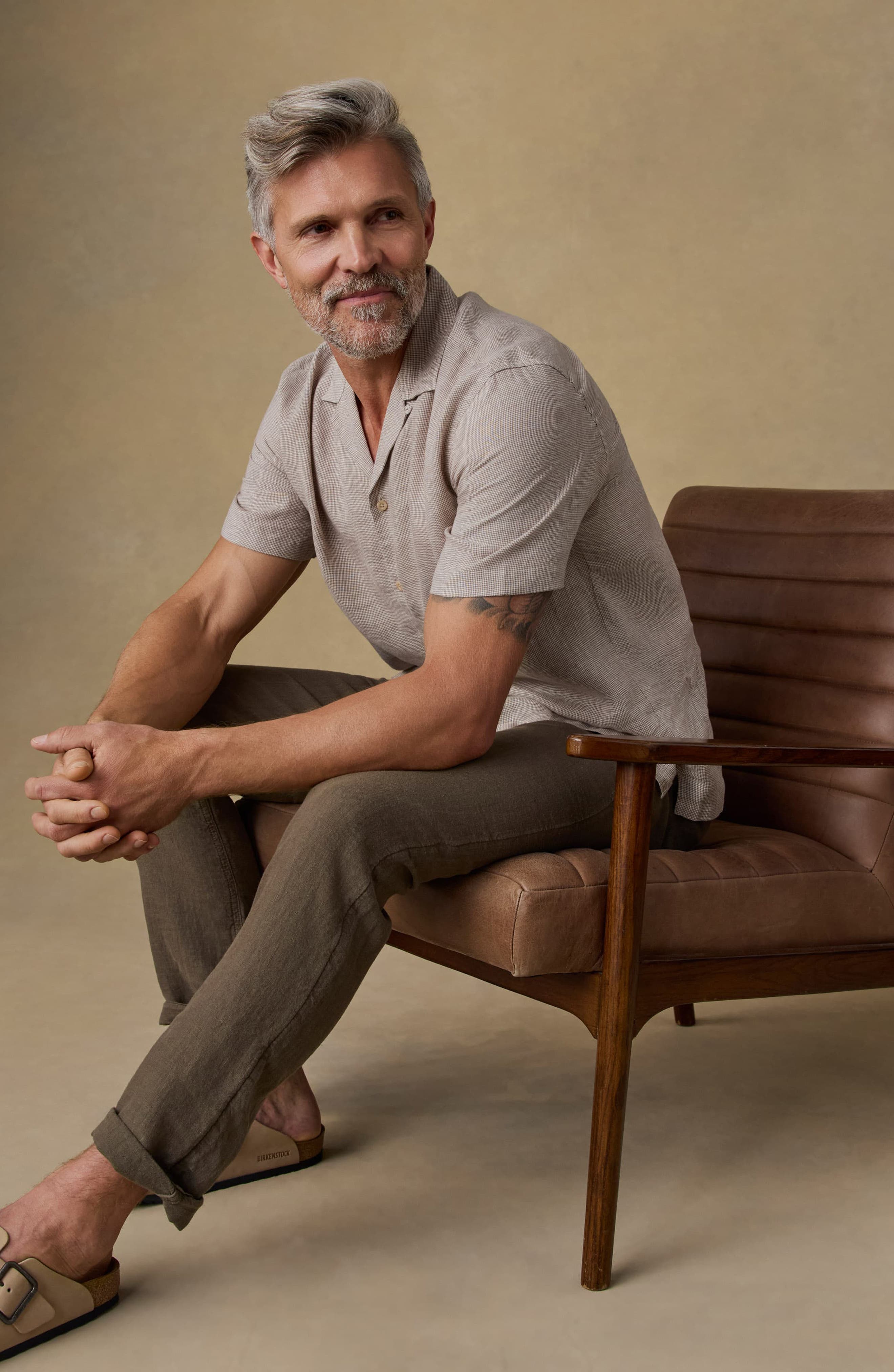 Мужские Faherty Linen Drawstring Pants — фото 6