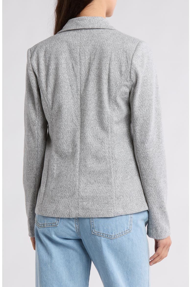 Notch Lapel Brushed Ribbed Blazer, Alternate, color, GREY