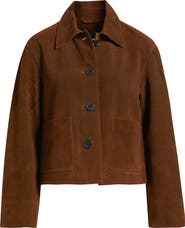 Madewell Boxy Crop Suede Jacket