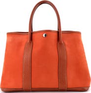 Pre-Owned Hermes Garden Party Tote Toile and Leather 36
