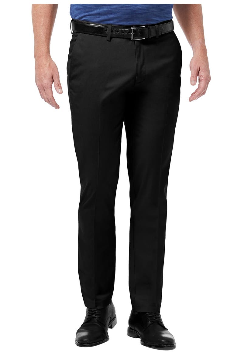 HAGGAR Premium No Iron Khaki Slim Fit Pant, Main, color, Black