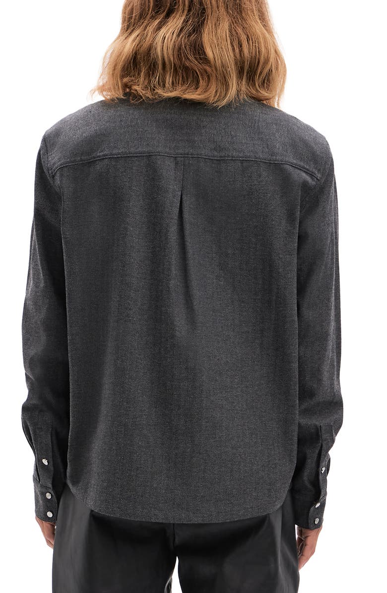 VAYDER Ferro Herringbone Snap-Up Cotton & Wool Blend Overshirt, Alternate, color,