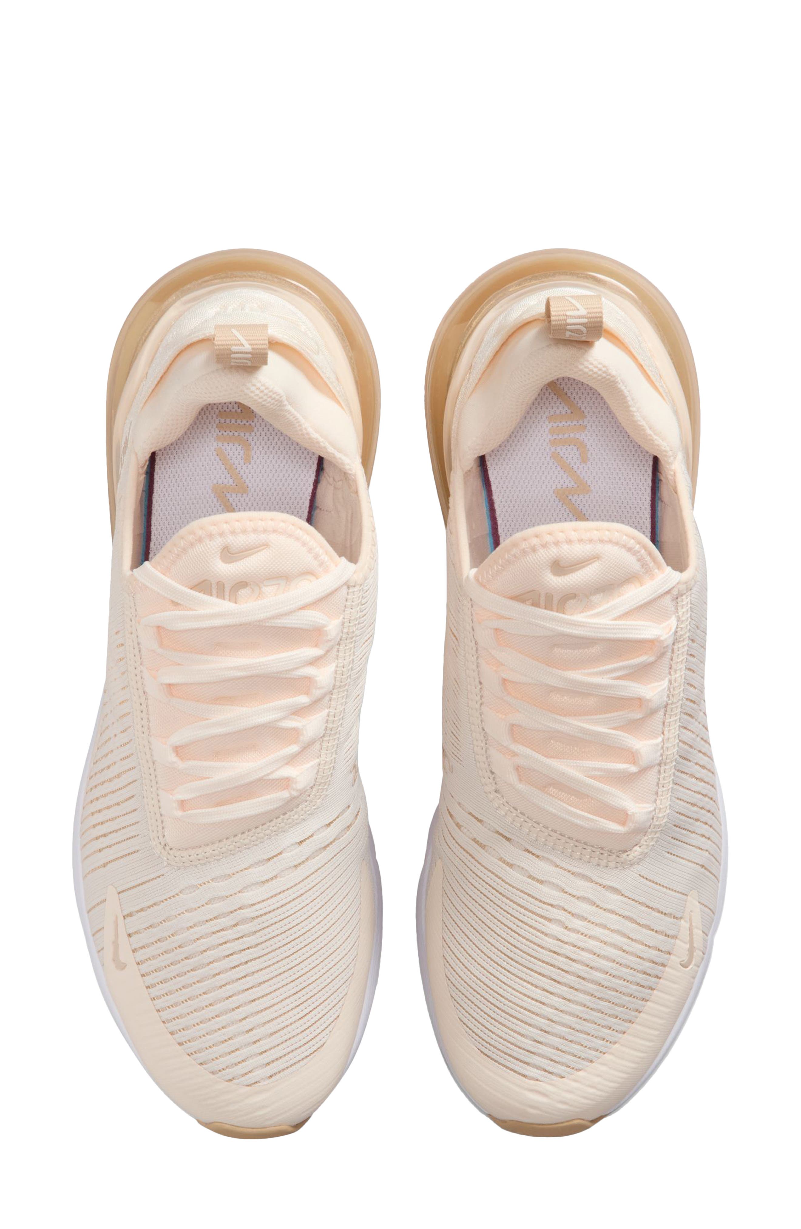 Nike Air Max 270 Sneaker, Alternate, color, Chalk/ Sand Drift/ White