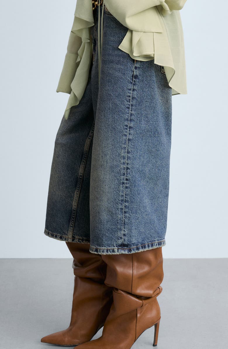 MANGO Hazel Denim Bermuda Shorts, Alternate, color, Medium Blue