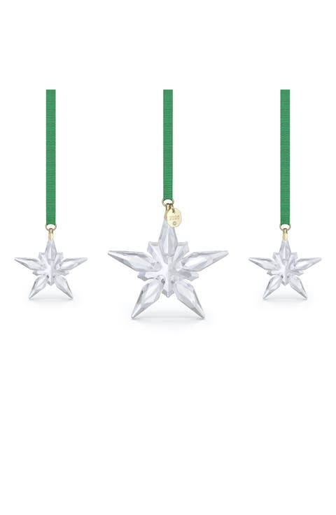 2025 Annual Edition Set of 3 Crystal Snowflake Ornaments