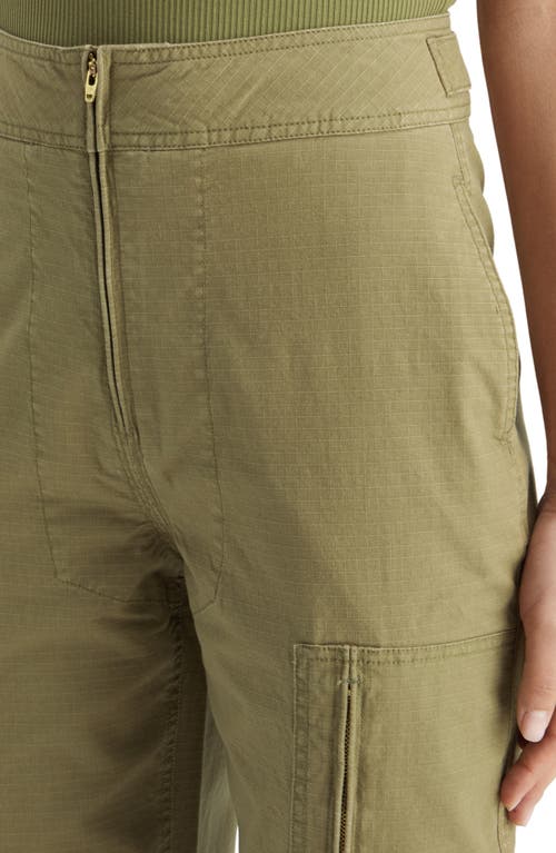 Scotch & Soda Ripstop Cargo Pants In Washed Military