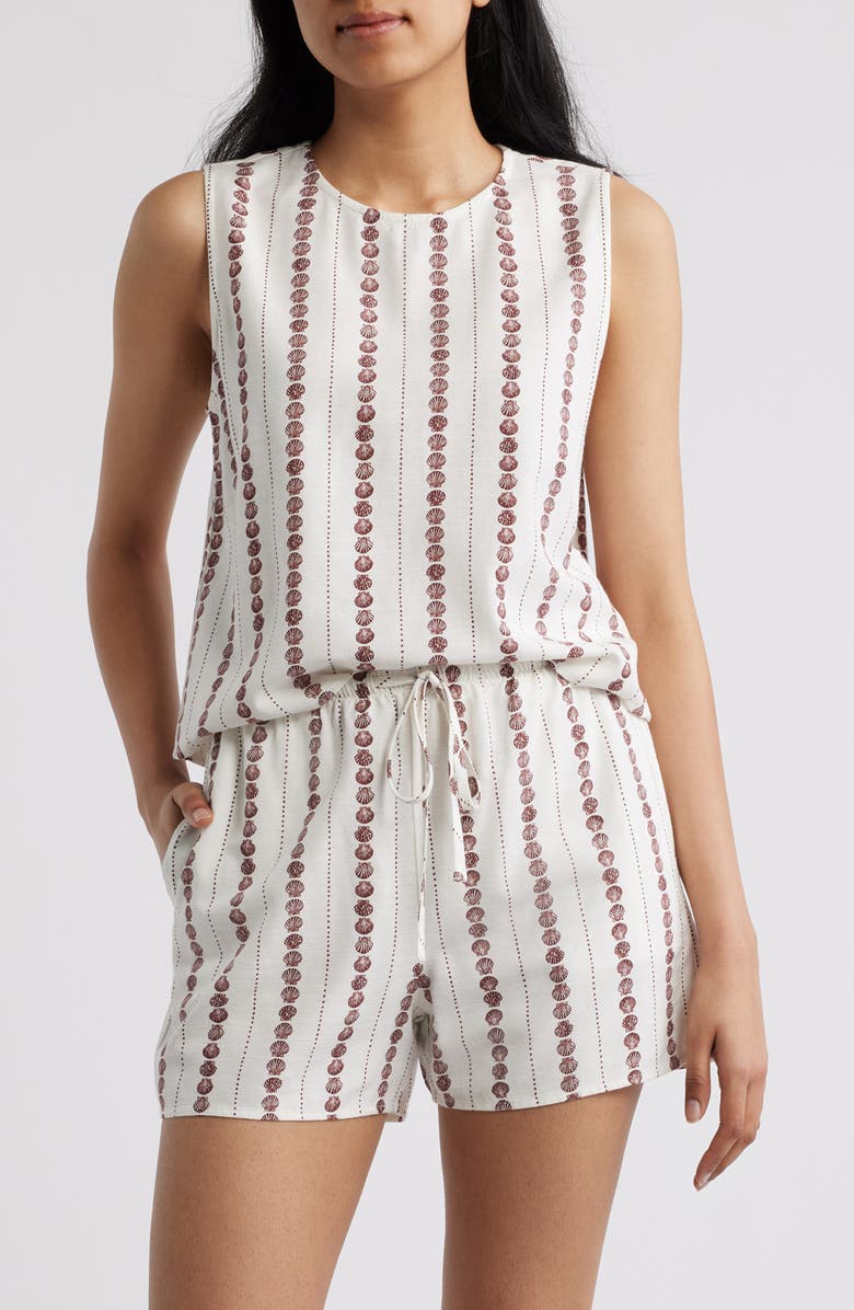 Cloth & Stone Sleeveless Keyhole Top, Main, color, Seashell Stripe