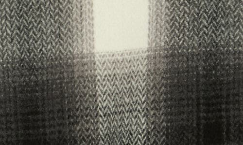 Union Plaid Flannel Shirt Jacket In Gray