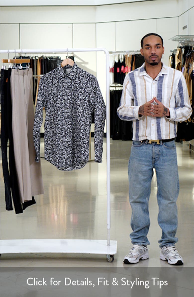 Tailored Fit Floral Dress Shirt, sales video thumbnail