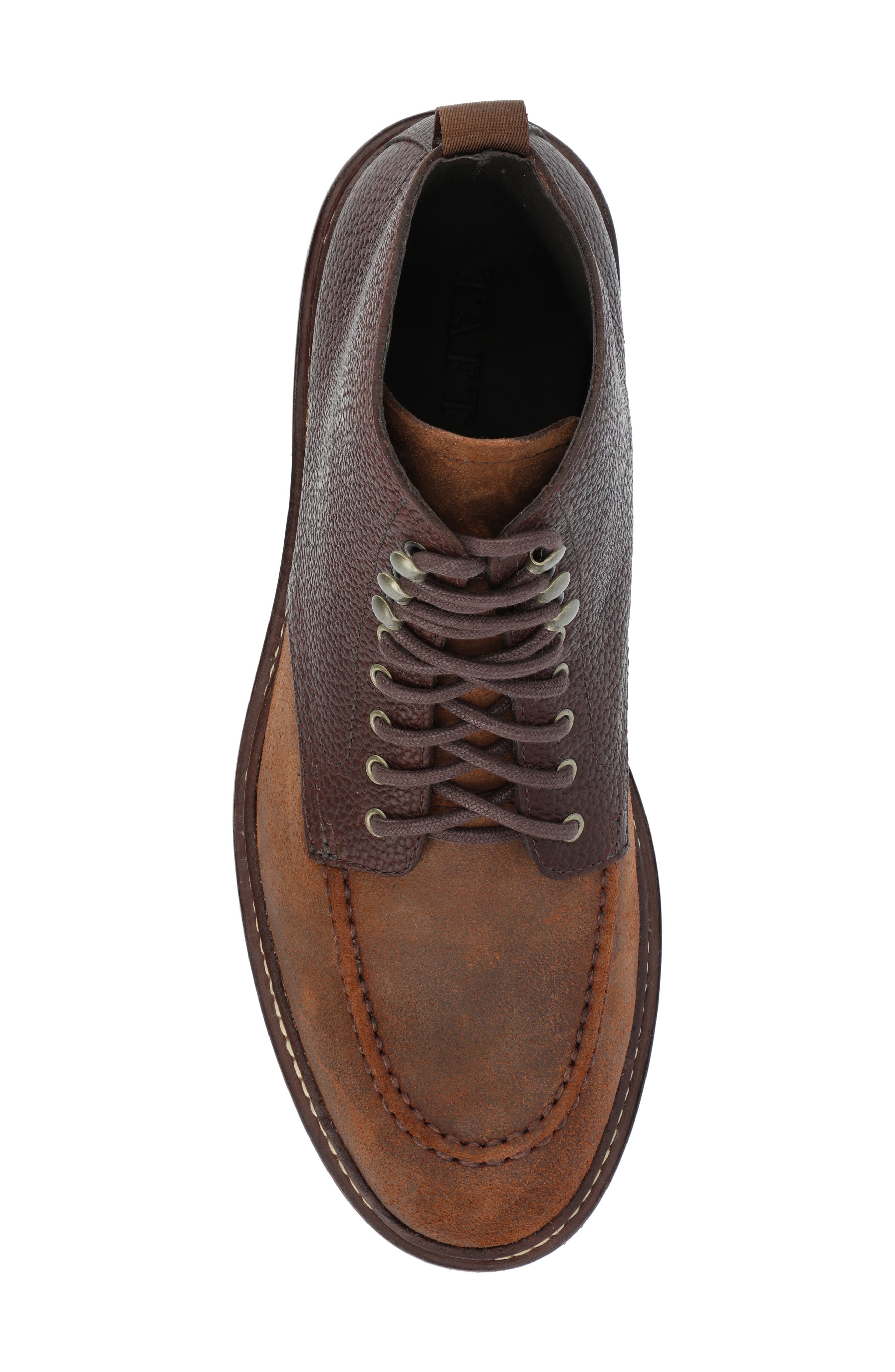 The Darcey Moc Toe Boot, Alternate, color, BROWN