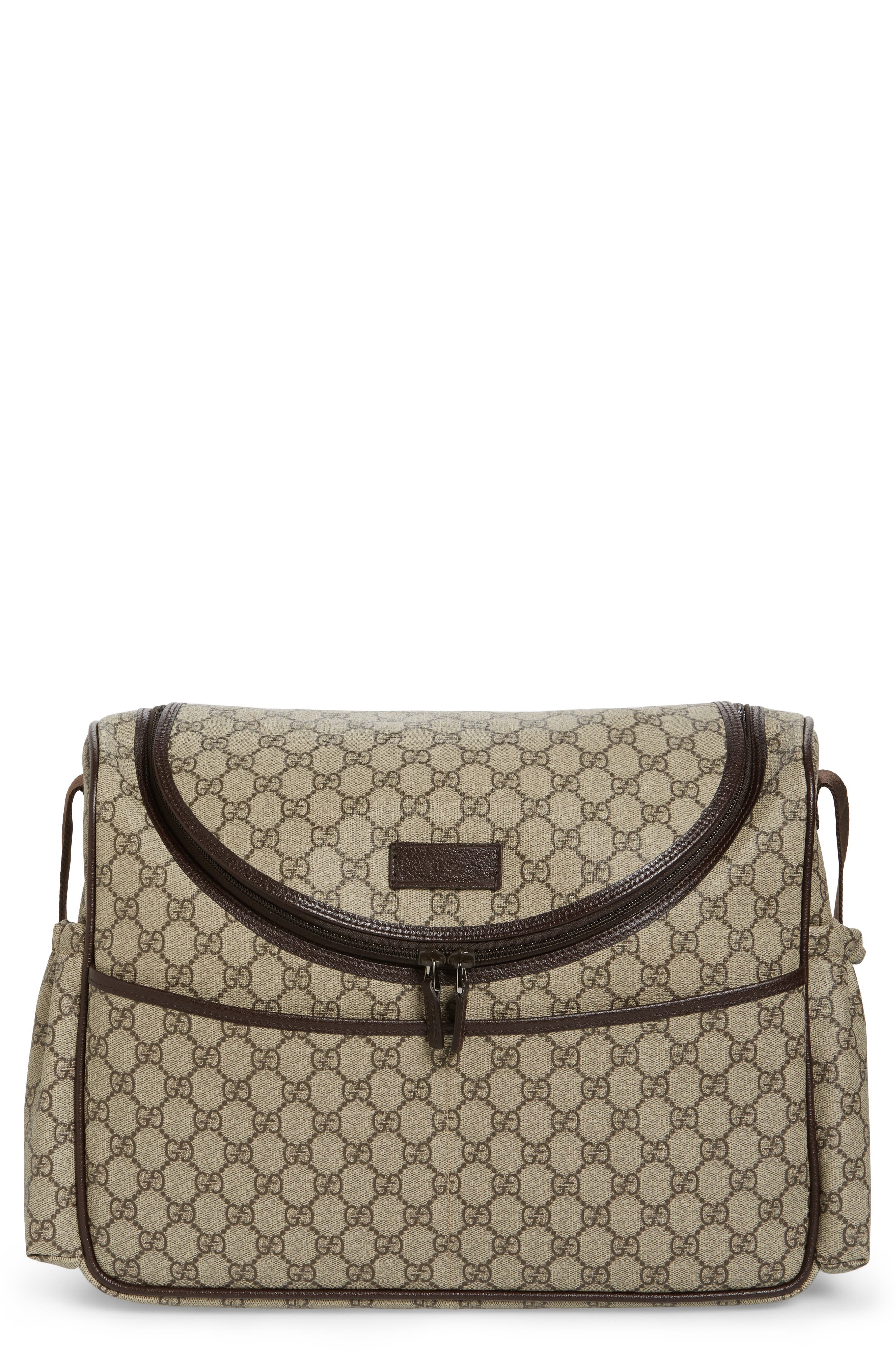 Gucci Double G Logo Diaper Bag, Main, color, 
