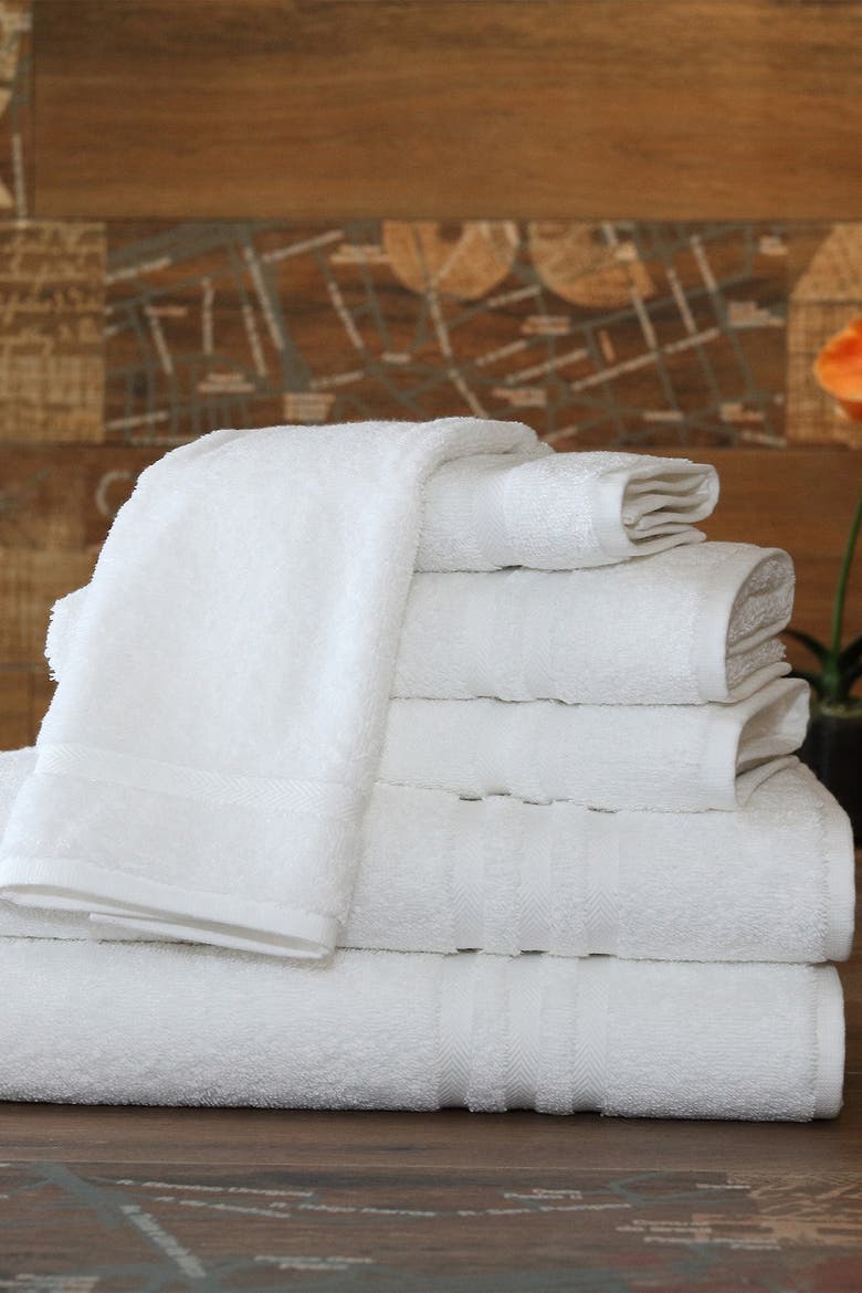 Denzi 6-Piece Towel Set - White, Alternate, color, WHITE